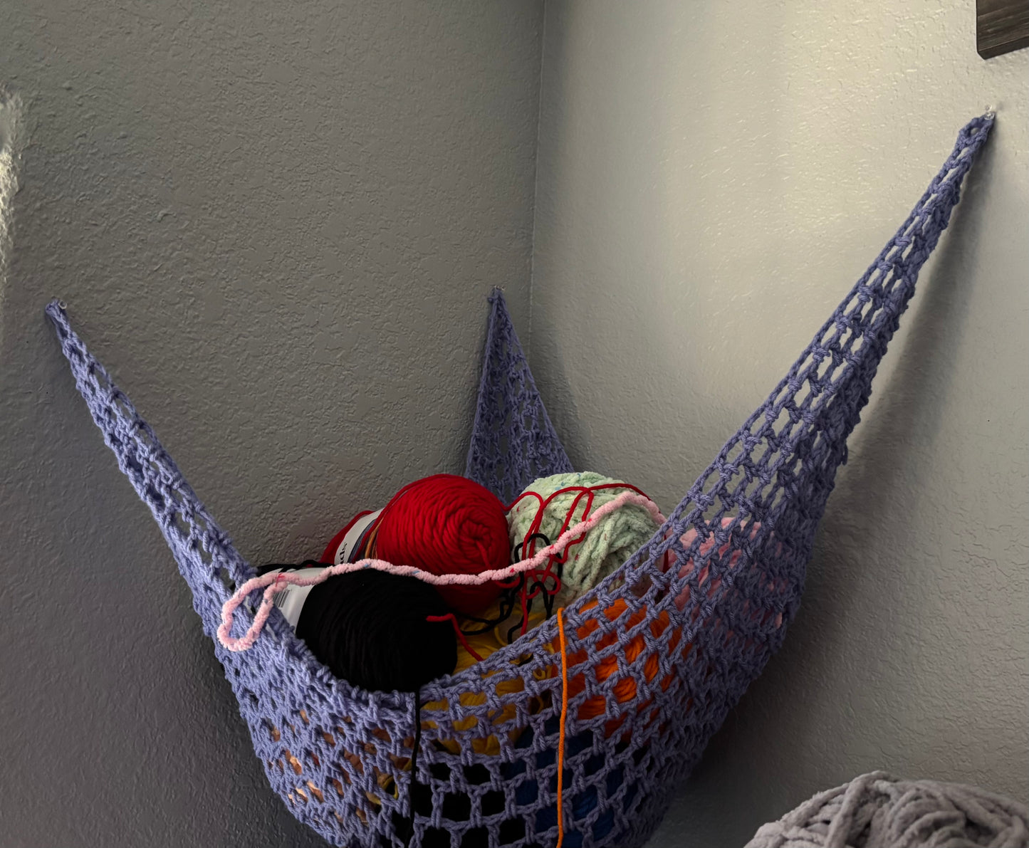 Lavender toy hammock